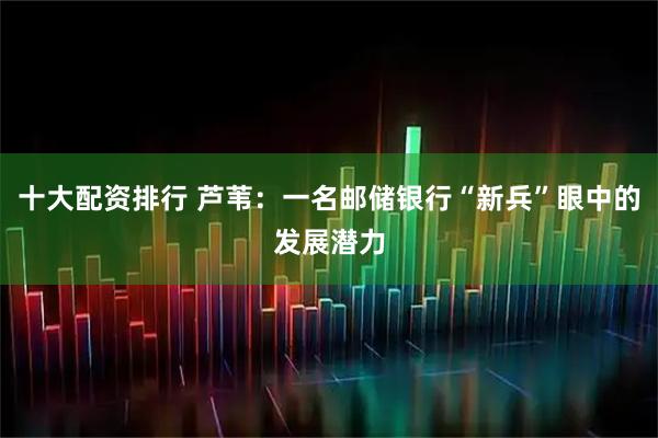 十大配资排行 芦苇：一名邮储银行“新兵”眼中的发展潜力